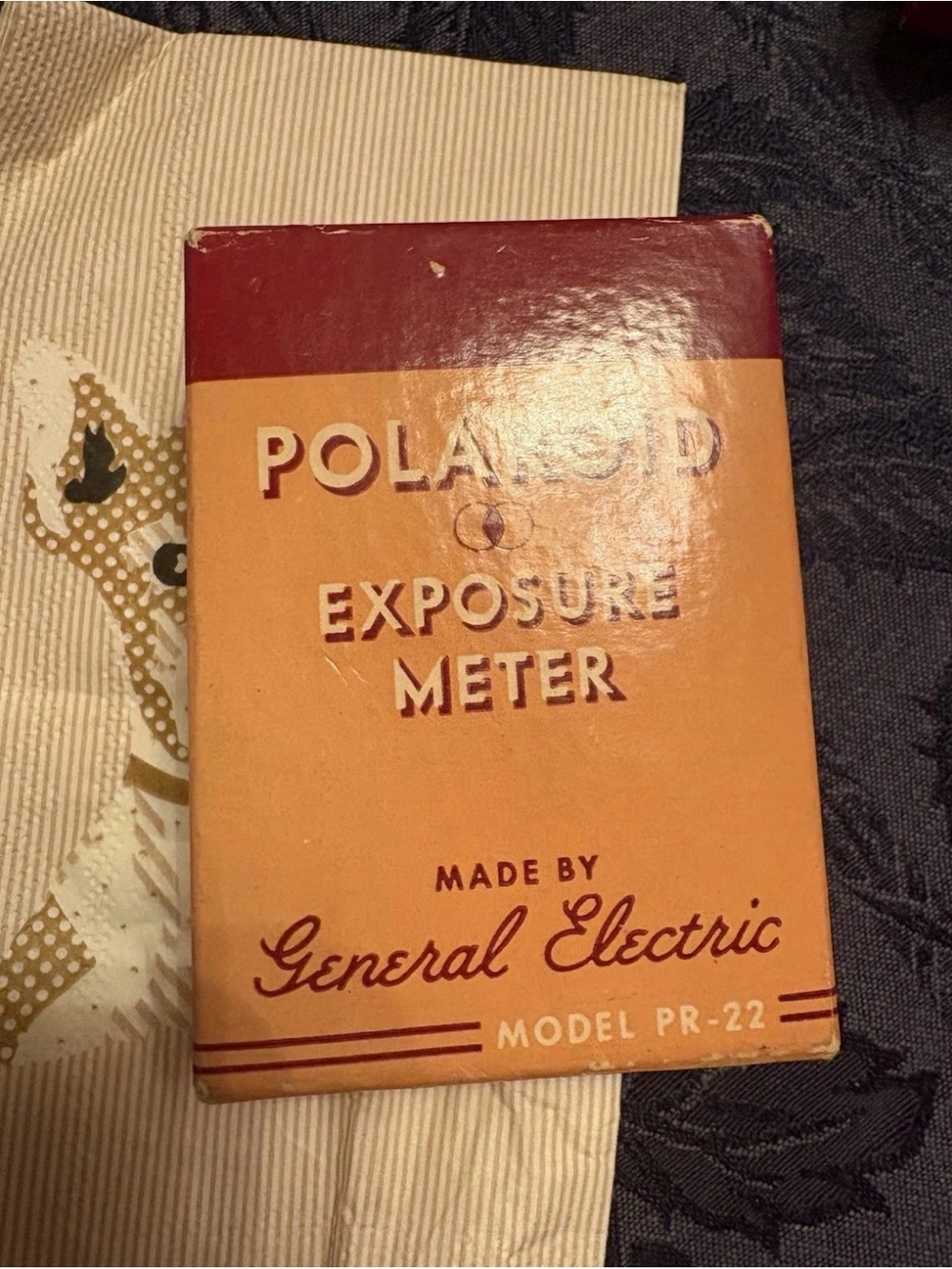 Polaroid Exposure Meter by General Electric - Orange and Burgundy
